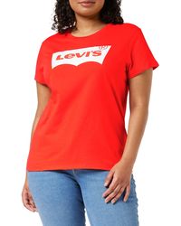Levi's - The Perfect Tee Camiseta Mujer Batwing Poppy Red - Lyst