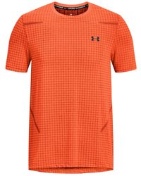 Under Armour - S Seamless Short Sleeve T-shirt Red M - Lyst