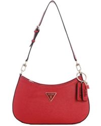 Guess - Noelle Top Zip Shoulder Bag Red - Lyst