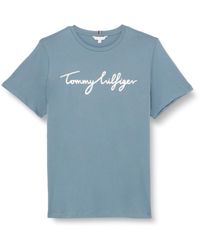 Tommy Hilfiger - Crv Reg C-nk Signature Tee Ss S/s Gebreide Tops - Lyst