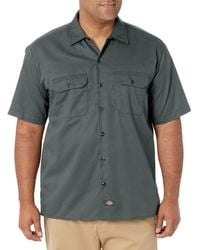 Dickies - Big-tall Short-sleeve Work Shirt,hunter Green,3x - Lyst
