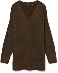 Vero Moda - Vmfiluca Ga Noos-Pullover Lungo con Scollo a V Maglione - Lyst