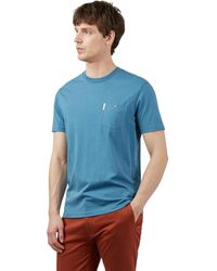 Ben Sherman - S Signature Pocket Plain Crew Neck Short Sleeve T-shirt Blue - Lyst