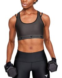 Under Armour - X Project Rock S Sports Bra Strappy Crop Top 1346825 010 - Lyst