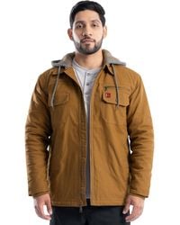 Wrangler - Quilted Lined Jacket With Sherpa Hood - Lyst