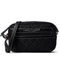 Tommy Hilfiger - Black - Crossbody - Shoulder Bag - 25 X 20 X 5 Cm - Padded Look - Th Lettering - Handbag - Lyst