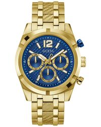 Guess - Uhr Armbanduhr Resistance GW0714G2 Edelstahl Gold - Lyst