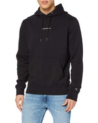 Calvin Klein Instit Chest Logo Reg Hoodie Sweatshirt - Black