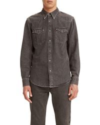 Levi's - Barstow Western Standard Hemd,Black Washed,XS - Lyst