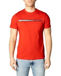 Tommy Hilfiger - Tommy Jeans Camiseta de ga Corta para Hombre Essential Flag Tee Cuello Redondo - Lyst