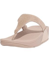Fitflop - Lulu Crystal Embellished Toe-post Sandals - Lyst