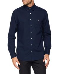 GANT Classic Broadcloth Regular Shirt - Blue