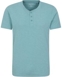 Mountain Warehouse - Henley Hasst Organic Ss T-shirt Turquoise 3xl - Lyst