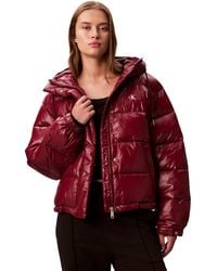 Calvin Klein - 's Shine Puffer Jacket With Hood - Lyst