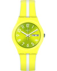 Swatch - Erwachsene Analog Quarz Uhr mit Silikon Armband GJ702 - Lyst