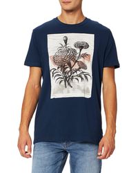 Springfield - Camiseta Básica ga Corta Flor Navy - Lyst
