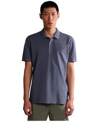Napapijri - Polo Shirt Elbas Ss 4 Pique Regular Fit Blue 3xl - Lyst