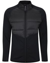 Umbro - S Zp Hybrd M Lyr Full Zip Fleece Top Black/phantom L - Lyst