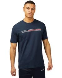 Ben Sherman - Big Size Core Stripe Short Sleeve T-shirt For In Dark Navy - Lyst