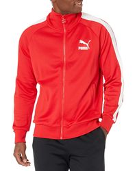 PUMA - Mens (available In Big And Tall Sizes) Iconic T7 Track Jacket, High Risk Red-ah21, X-large Us - Lyst
