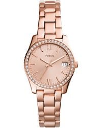 Fossil - Scarlette Mini Quartz Stainless Steel Three-hand Watch - Lyst