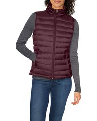 Amazon Essentials Lightweight Water-resistant Packable Puffer Vest Down Alternative Coat - Red