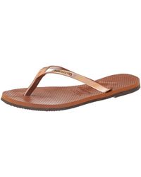 Havaianas - , , You Metallic, City Sandals, Rust, 8 Uk - Lyst