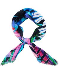 Desigual - S Accessories Fabric Squared Foulard Fou_beachtime 5000 Navy - Lyst