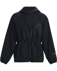Under Armour - S Rush Woven Nvlty Performance Jacket Black S - Lyst