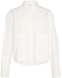 S.oliver - Cropped Popeline-Bluse mit aufgesetzten Taschen weiß 48 - Lyst