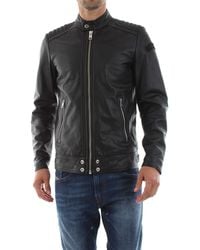 DIESEL - Lederjacke aus weichem Nappaleder im Biker-Style - Lyst