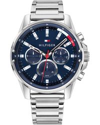 Tommy Hilfiger - Analogue Multifunction Quartz Watch For Men With Silver Stainless Steel Bracelet - 1791788 - Lyst