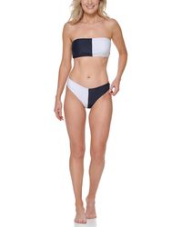 Tommy Hilfiger - Color Block Full Coverage Comfortable Bikini Top - Lyst