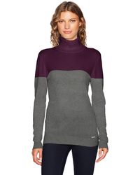 calvin klein colorblock turtleneck sweater