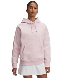 Under Armour - Rival Fleece Hoodie Voor Prime Roze Light Heather Prime Roze - Lyst