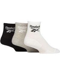 Reebok - Unisex 'core' Ankle Socks - Mens & Ladies, Cotton, Cushioned, Plain With Logo, 3 Pair Multipack Uk Size Range 2.5-12.5 - Lyst