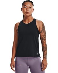 Under Armour - S Rush Energy Tank Top Black/white Xs - Lyst