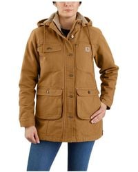 Carhartt - Loose Fit Washed Duck Coat - Lyst