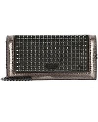 Guess - Gilded Glamour Mini Xbody Clutch Pewter - Lyst