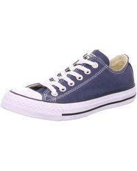 Converse - Chuck Taylor All Star Hi Basketballschuhe Marineblau/Weiß 38,5 B - Lyst