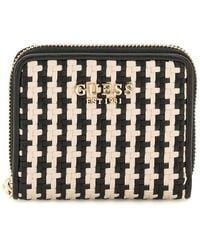 Guess - Geldbörse Phaedra SLG Zip Around Wallet Black Multi schwarz - Lyst