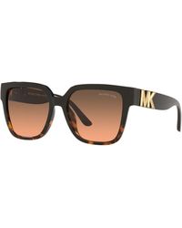Michael Kors - Karlie Mk 2170u Dark Tortoise/brown Shaded 54/17/140 Women Sunglasses - Lyst
