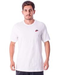Nike - T-shirt Met Labelstitching, Model 'nsw Club Tee' - Lyst