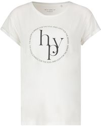 Betty Barclay - Rundhals-Shirt mit Aufdruck Weiß/Schwarz,XXL - Lyst