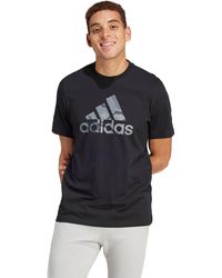 adidas - T-shirt Camo Badge of Sport Graphic - Lyst