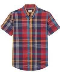 Ben Sherman - Signature Large Madras Check Short Sleeve Shirt For S - Lyst