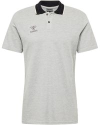 Hummel - Polo Shirt Move 206935 Grey Melange M - Lyst