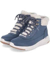 Skechers - Stivali stringati in tessuto e - Lyst