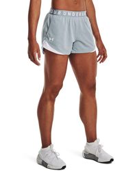 Under Armour - Women's Play Up Short 3.0 - Twist, (465) Harbor Blue/white/white, X-large - Lyst