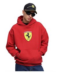 PUMA - Scuderia Ferrari Sportswear Shield Hoodie Voor Maat - Lyst